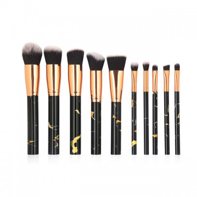 Natural Set Lip Gloss Tube With Big Brush Marble Makeup Brushes Private Label