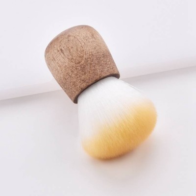 High Quality Professional Private Label Wood Handle Powder Blush Single Makeup Brush