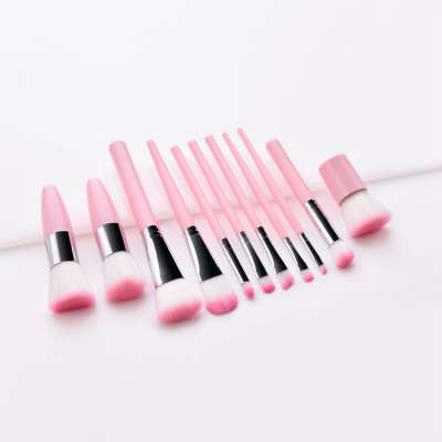 Beauty Brushes Makeup Foundation Powder Cute Pink Wood Handle Makeup Brushes